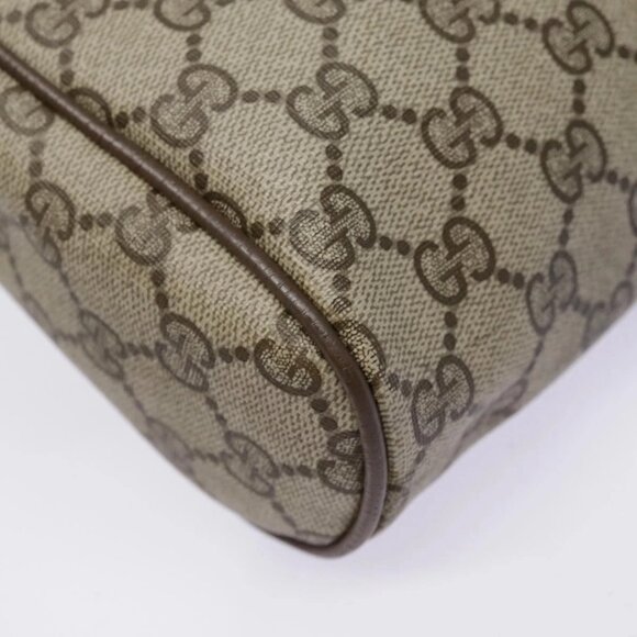 GUCCI GG Supreme Web Sherry Line Clutch Bag PVC Beige Red - Picture 14 of 16